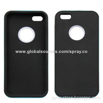 2-in-1 Heavy-duty Shock-proof PC + TPU Soft Hard Cases for iPhone 5S, Various Colors Available